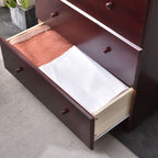 Woodpeckers Furniture And Mattress Solid Pine Chest Dresser 5 Drawers (Mahogany)