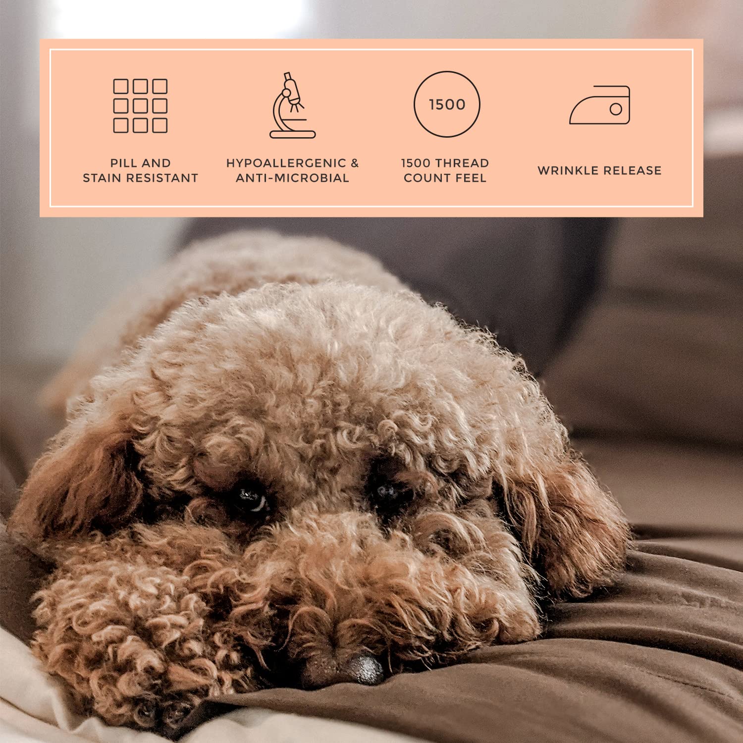 Peachskinsheets Chocolate Sheet Set - 1500Tc Level Of Softness - Extra Soft Cooling Sheets For Hot Sleepers And Night Sweats - F