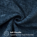 Miulee Pack Of 2 Couch Throw Pillow Covers 18X18 Inch Navy Blue Farmhouse Decorative Pillow Covers With Stitched Edge Soft Chenille Solid Dyed Spring Pillow Covers For Sofa Bed Living Room