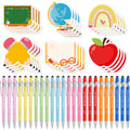 Sayglossy 48 Pcs Cute Sticky Notes With Cute Novelty Gel Ink Pens Funny Sticky Notes Cartoon Animal Pens Back To School Supplies