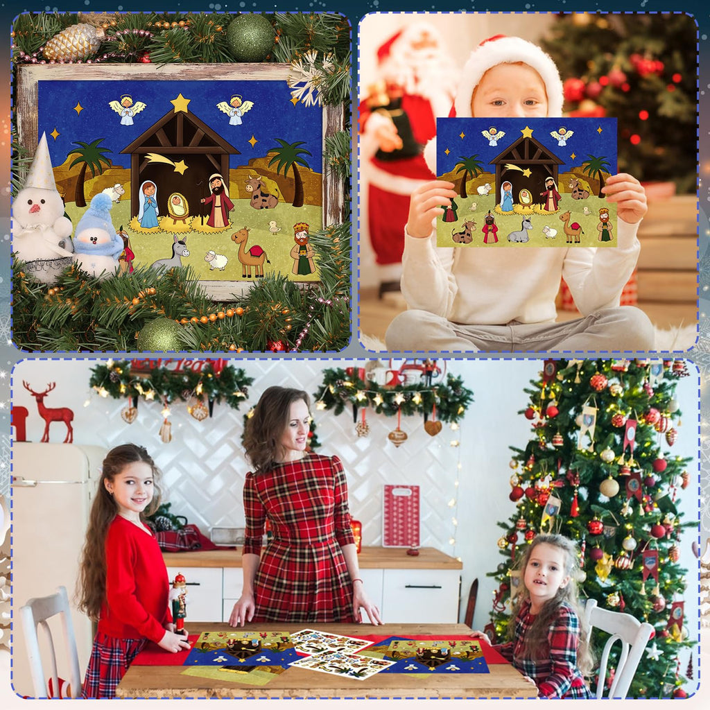 D4Dream Nativity Stickers Advent Calendar For Kids Christmas Advent Calendar Stickers 2023 Christian Christmas Countdown Calenda