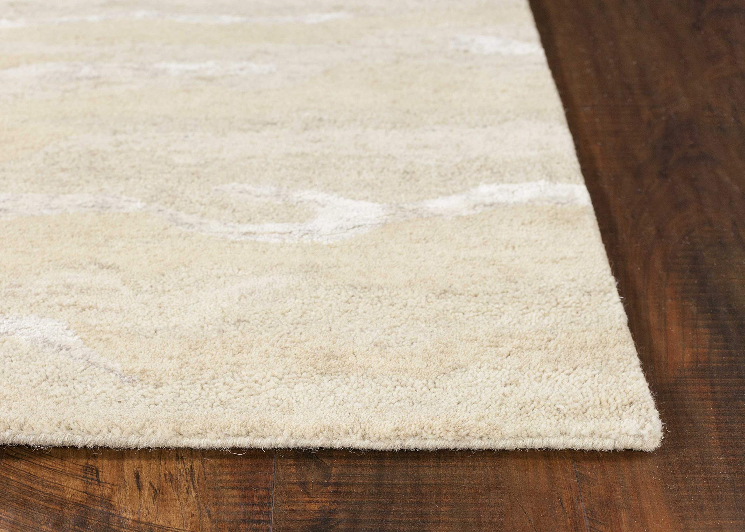 HomeRoots 3'X5' Ivory Hand Tufted Abstract Indoor Area Rug