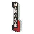 Man Cave Reproduction Vintage Advertising Sign - Battery Powered LED Lights, Double Sided Metal Wall Mounted - 30 x 11 x 4 inche