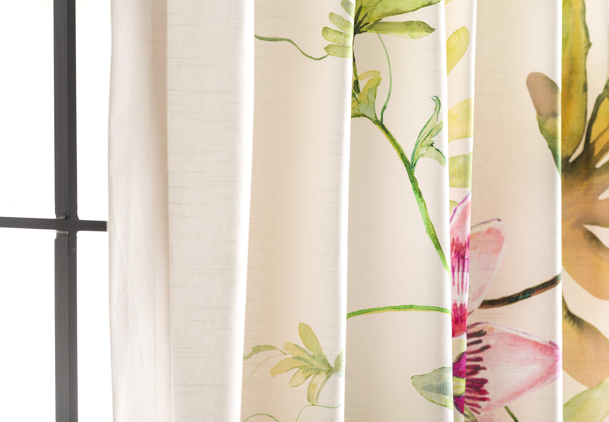 Maison D' Hermine Curtain 100% Cotton Curtains 50 Inch X 84 Inch 1 Panel Easy Hanging With A Rod Pocket & Loop For Kitchen, Offi