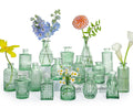 SUPMIND Glass Bud Vase Set, 16pcs Small Green Flower Vases for Table Centerpieces in Bulk, Mini Vintage Vase for Wedding, Home, 