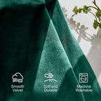 Lazzzy Blackout Velvet Curtains Green Thermal Insulated Curtains 84 Inch Long Drapes For Bedroom Living Room Darkening Window Treatments Grommet Living Room Curtains Set Of 2 Panels Emerald Green