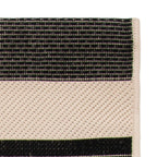 Safavieh Courtyard Collection Area Rug - 9' X 12', Black & Bone, Stripe Design, Non-Shedding & Easy Care, Indoor/Outdoor & Washa
