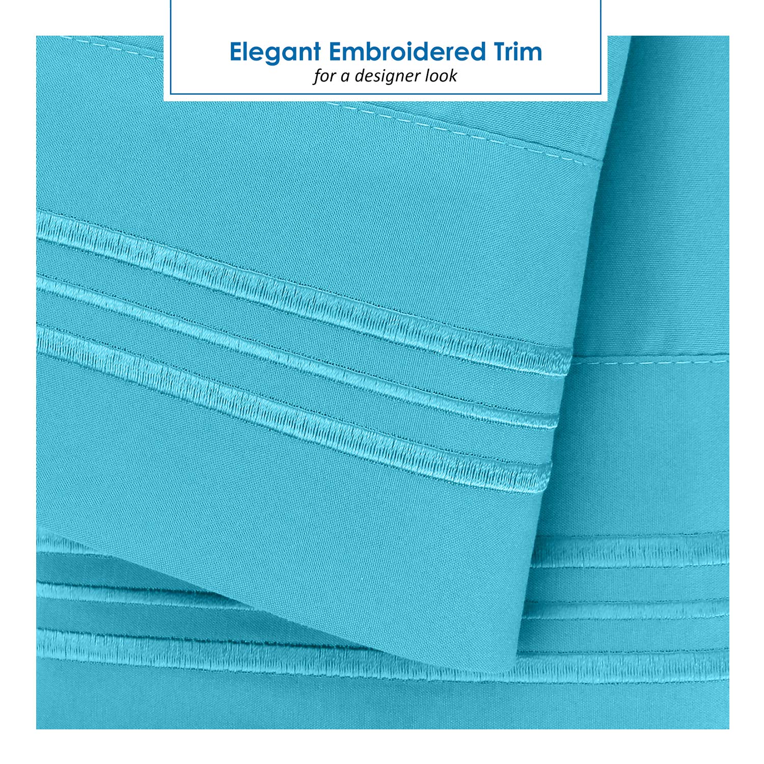 Nestl Beach Blue Rv Queen Sheets – Super Soft Rv Short Queen Sheets For Rv Camper, 6 Piece 1800 Microfiber Fitted Rv Sheets, Double Brushed Rv Bed Sheets Set, Camper Sheets And Pillowcases