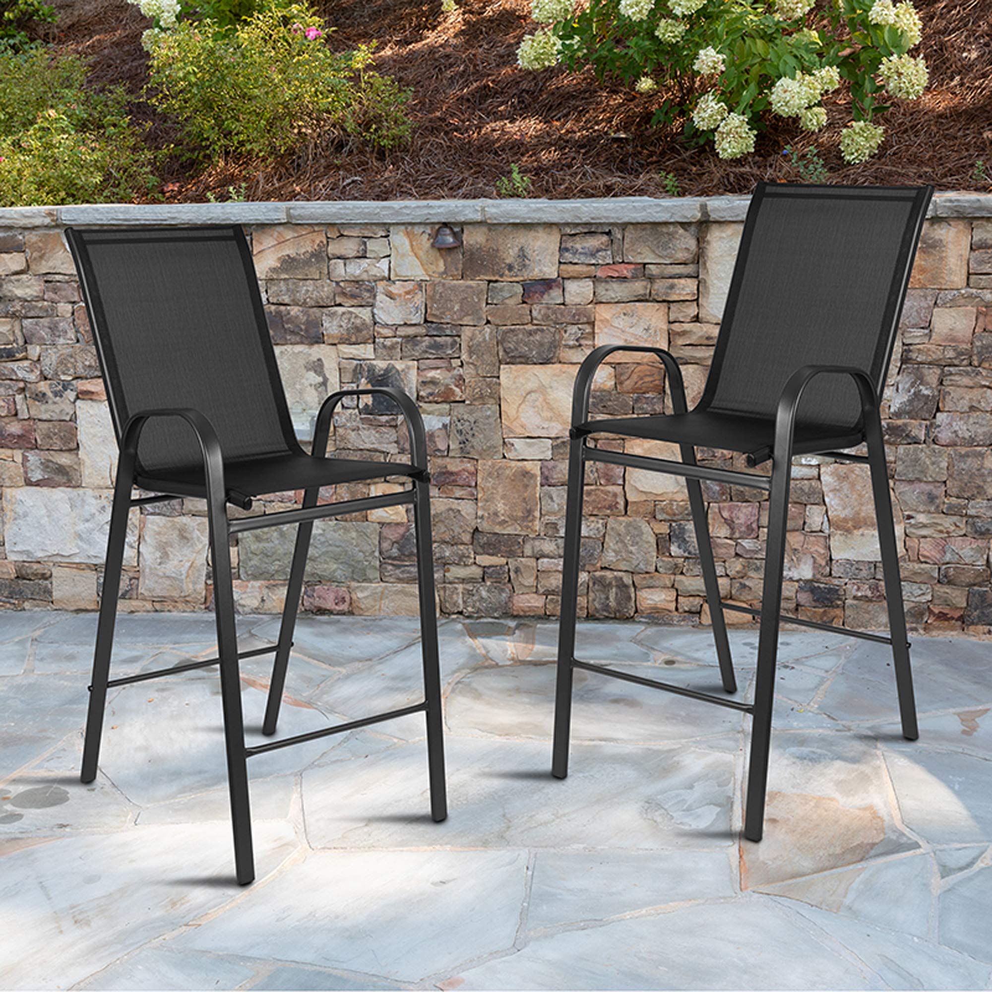 Flash Furniture Brazos Series Outdoor Barstool - Thumbnail 3