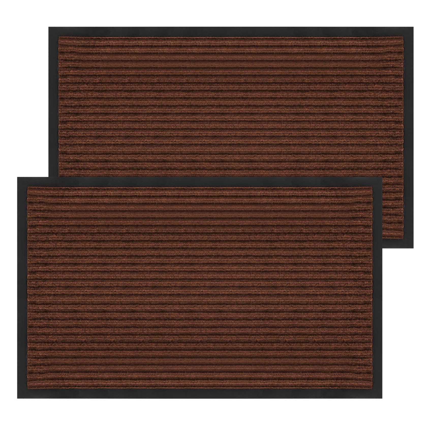 Front Door Mat Outside Entrance-Inside Welcome Mat Low Profile Heavy Duty Long-Lasting Rubber Doormat For Entryway Patio Floor P