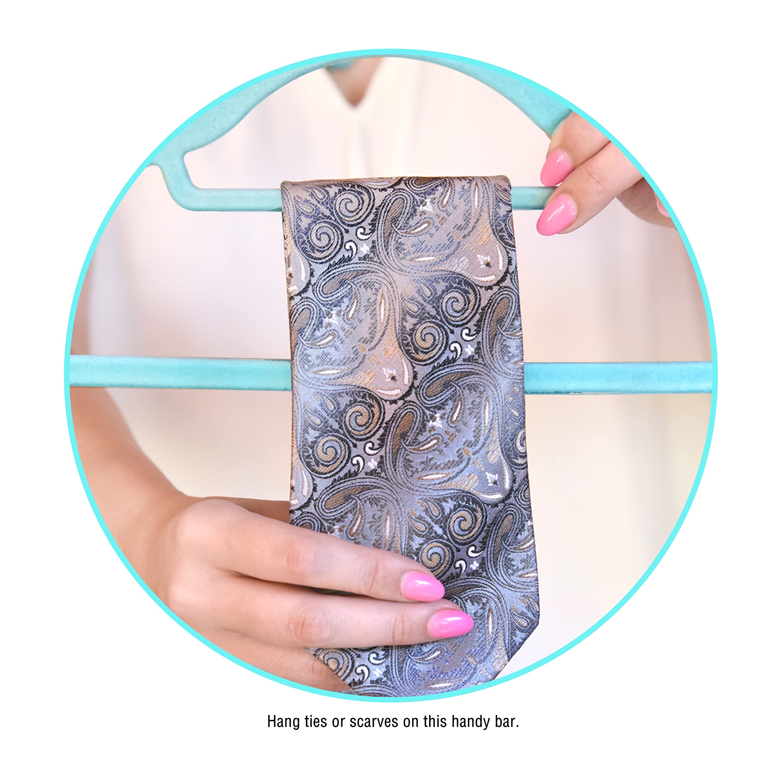 Closet Accessories, Velvet Hangers, Non-Slip Ultra Slim Space Saving Hanger, With Notches, Tie Bar, And Swivel Hooks, 30 Pack, W