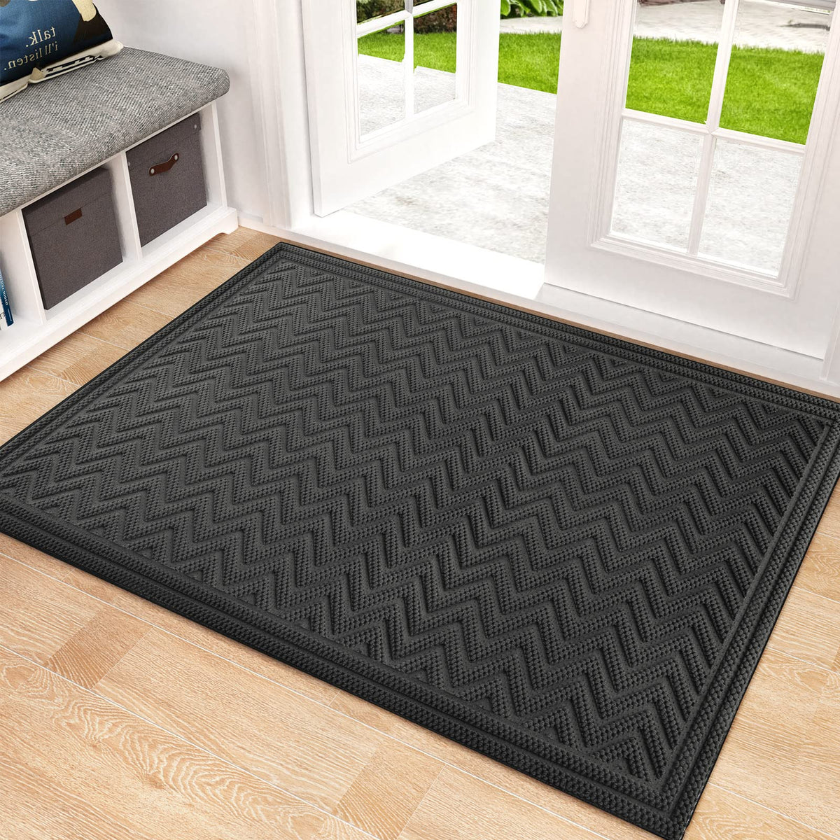 Mibao Welcome Mats Outdoor - Entryway Rug - Rubber, Indoor Entrance, Large Front Door Mat, Skid Resistant Durable, 36' X 60',