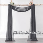 Donren Dark Grey Window Scarf For Outdoor Decoration - Add Luxury Beautiful Elegant Effect To Curtain Panels (1 Panel, 52 X 216