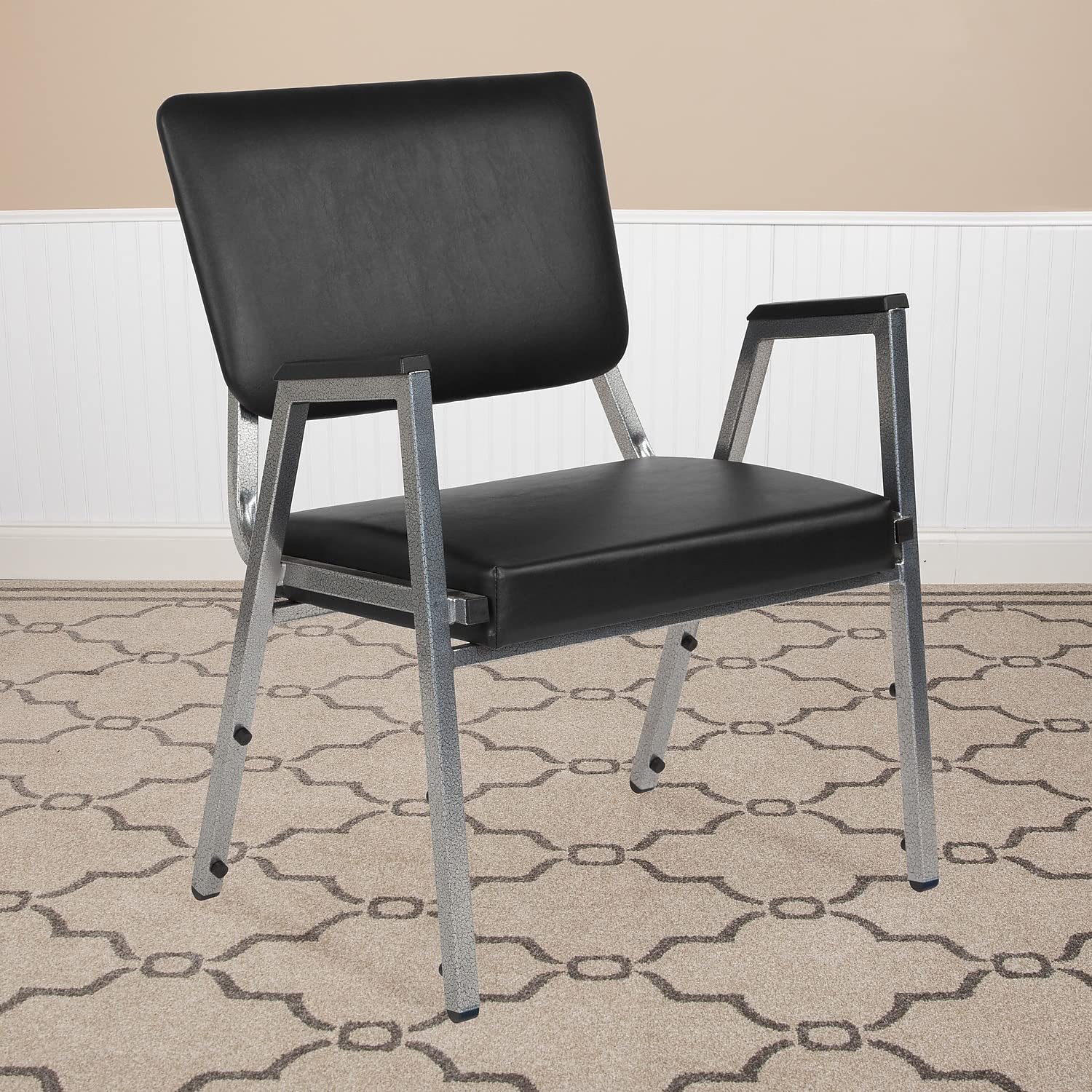 Flash Furniture Bariatric Chairs, 1 Pack, Black Vinyl