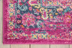 Nourison Passion Fuchsia 3'9' X 5'9' Area Rug, Boho, Traditional, Easy Cleaning, Non Shedding, Bed Room, Living Room, Hallway, (4' X 6')