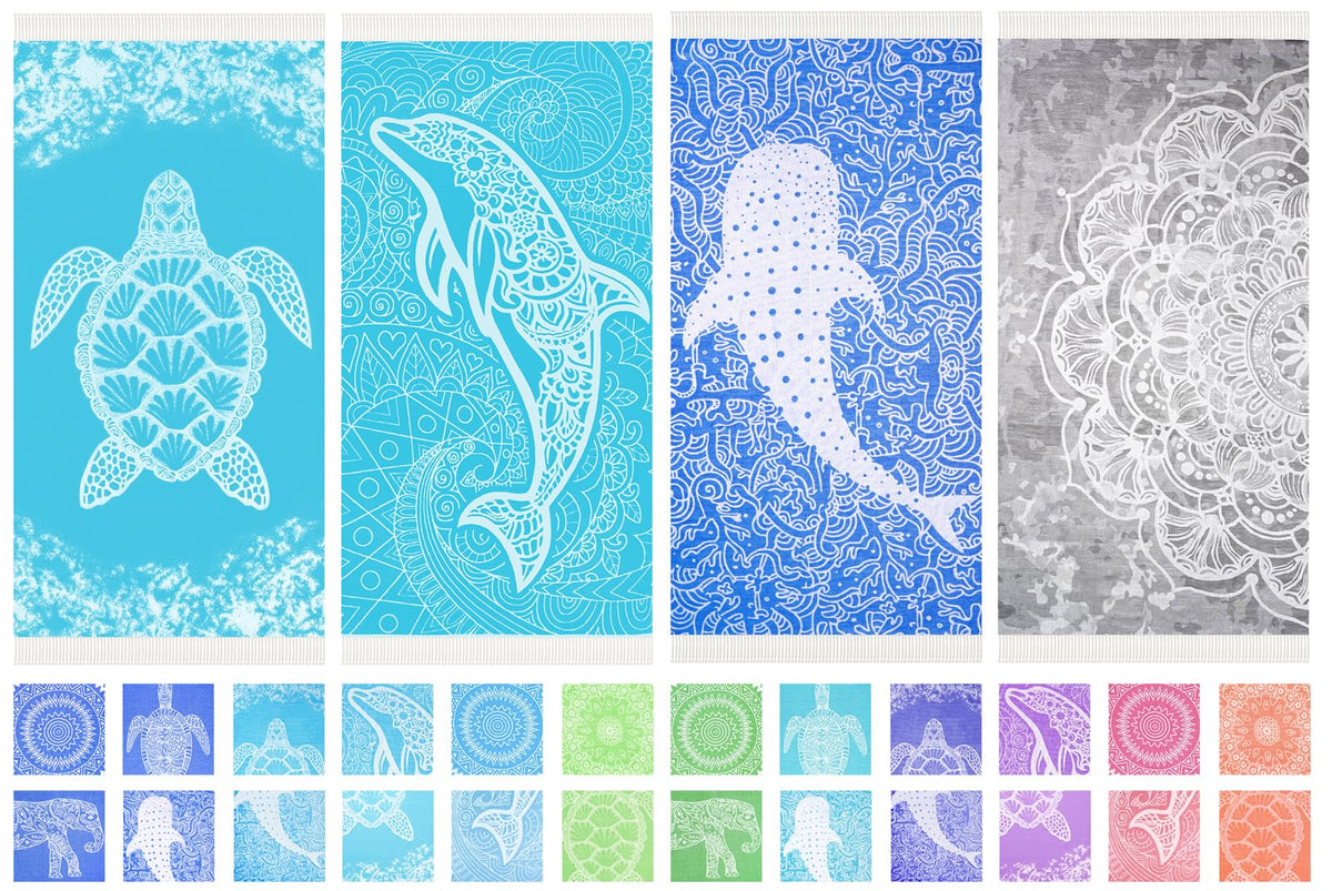 Widdonen Thin Turkish Beach Towel Lightweight Quick Dry Absorbent Cotton Bathroom Bath Pool Swim Towels Extra Large Oversized Sa