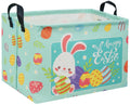 TIBAOLOVER Rectangular Easter Basket Baby Storage Basket Cute Kids Toy Storage Bin Organizer Shelf Book Basket Room Decor(Happy 