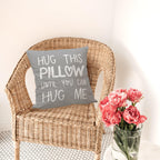 Sufamb Hug This Pillow Until You Can Hug Me Throw Pillow Covers Decor For Home Bedroom, 18'' X 18'' Pillow Case, Boyfriend Girlf
