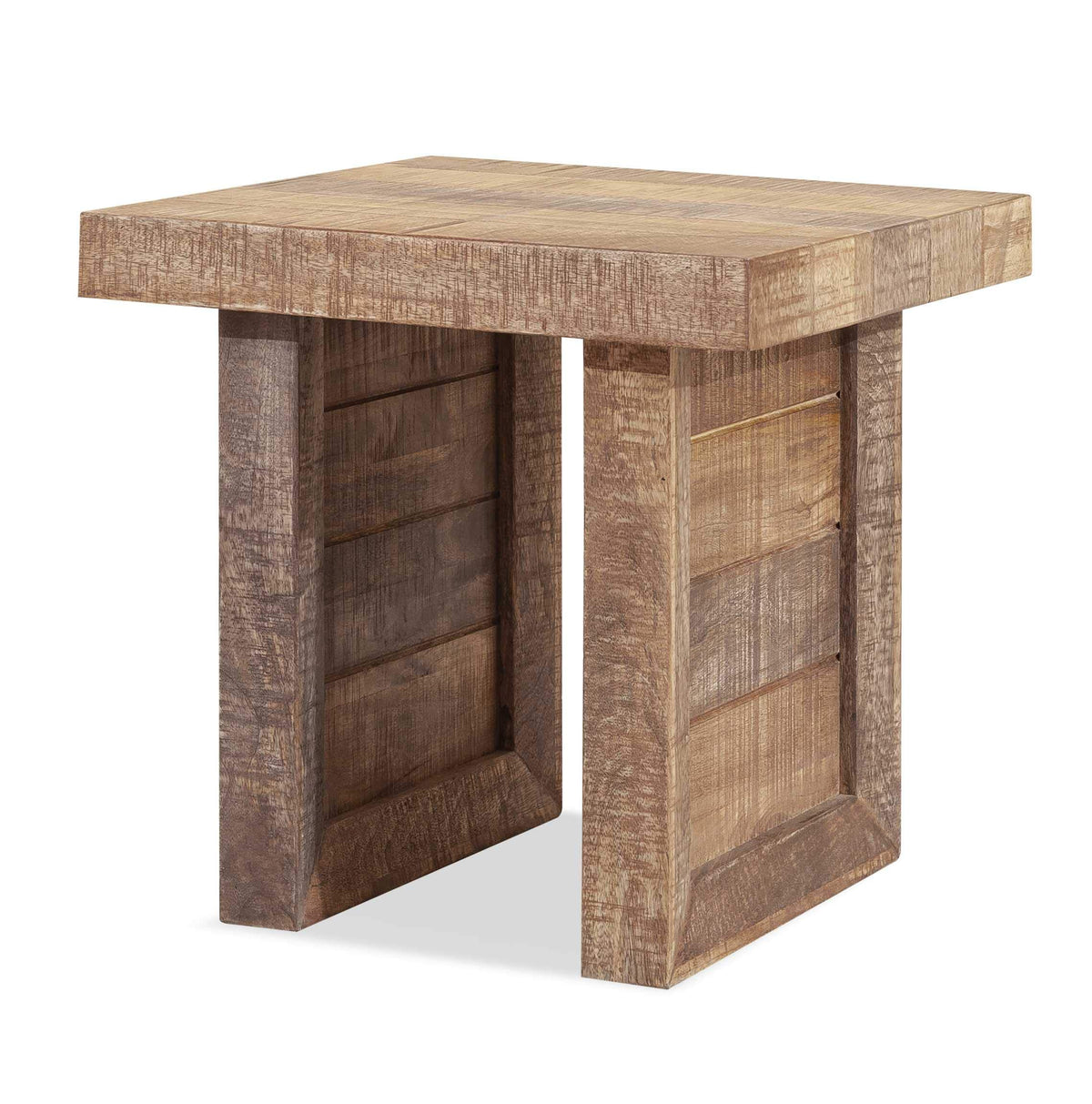 HomeRoots 20' Brown Solid Wood End Table