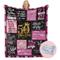 50 Birthday Gifts For Women, 50Th Birthday Blanket With Gift Box, 50Th Birthday Decorations Gift Ideas For Her, 50 Year Old Gift