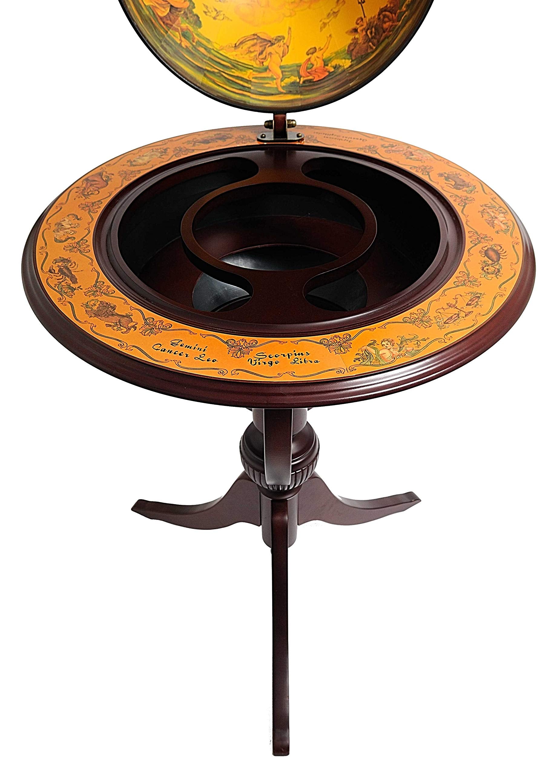 HomeRoots Decor 26-inch x 26-inch x 45-inch Globe Bar - 3 Legs