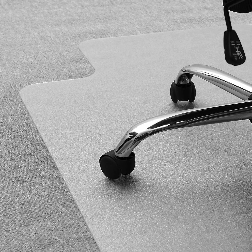 Floortex Ultimat Carpet Chair Mat with Lip, 48-inch x 60-inch, Designed for Medium-Pile Carpet, Clear Polycarbonate (1115227LR)