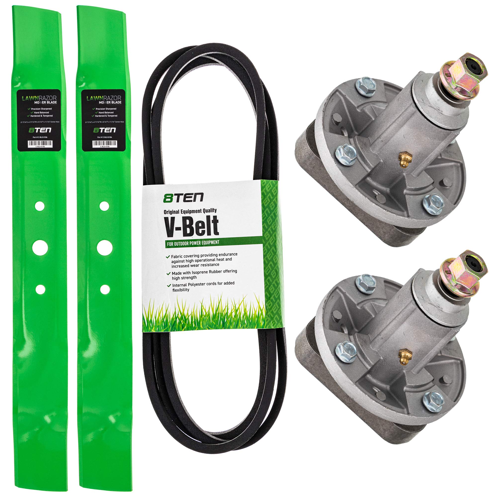 8Ten Deck Rebuild Kit For John Deere Sabre Scotts 42 Inch L100 L110 L118 L111 L108 L105 L107 L1742 Blade Spindle Belt