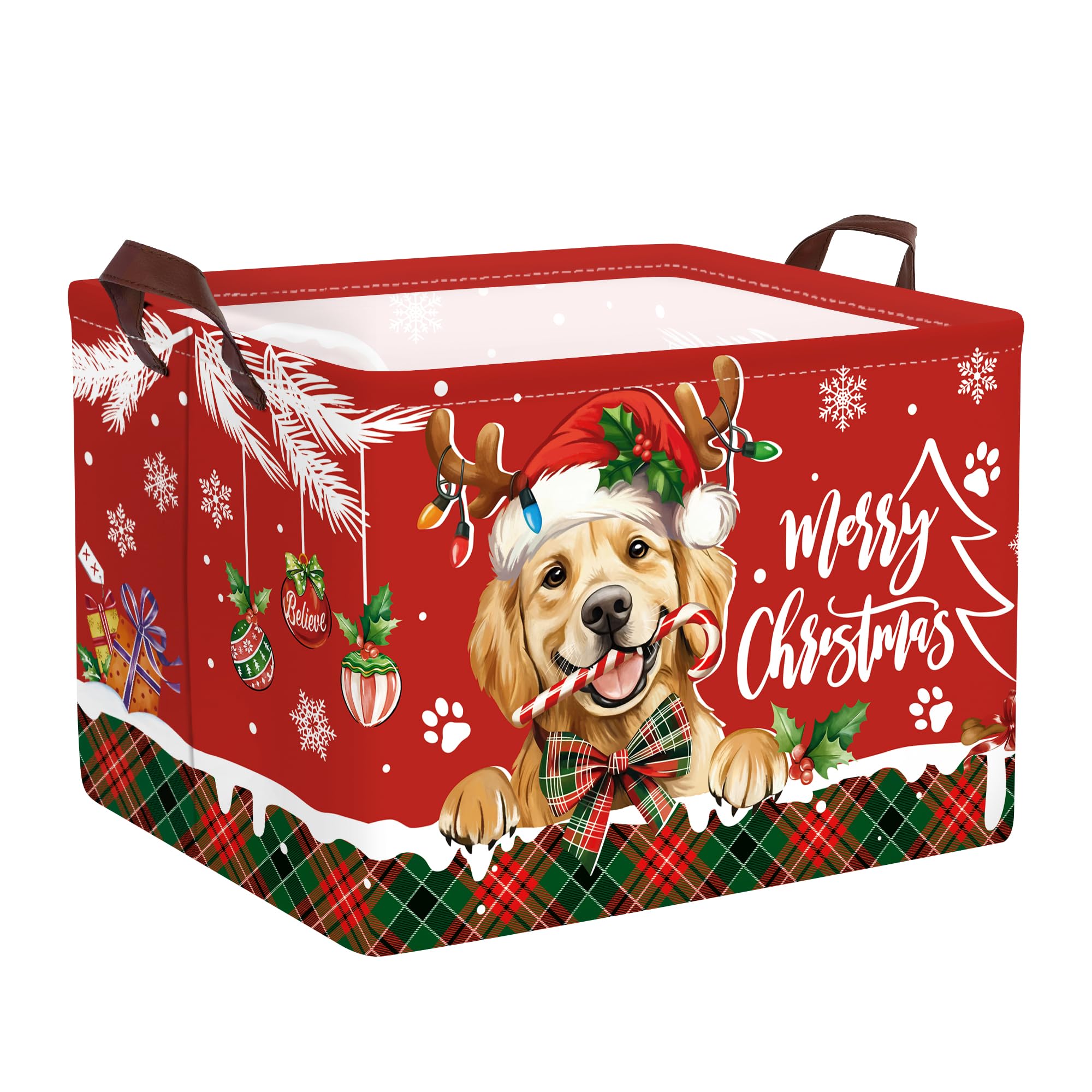 Clastyle Christmas Pet Baby Laundry Hamper Snowflake Kid Storage Basket Boy Girl Gift Toy Box Collapsible Clothes Organizer Nurs