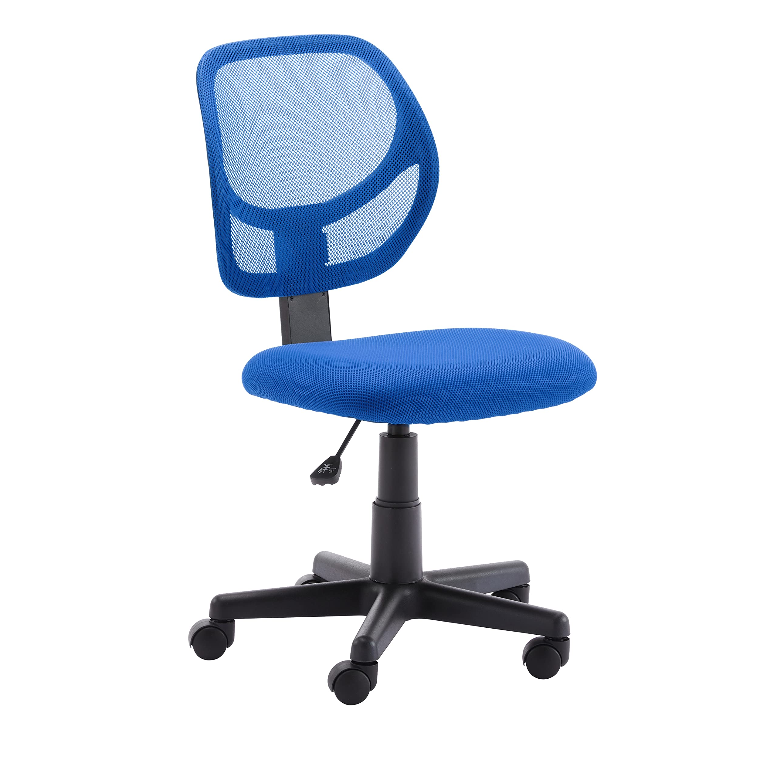 Amazon Basics Office Computer Task Desk Chair, Low-Back, Pneumatic Seat, Breathable Mesh, Adjustable, 21.25 D x 22.5 W x 38 H, S