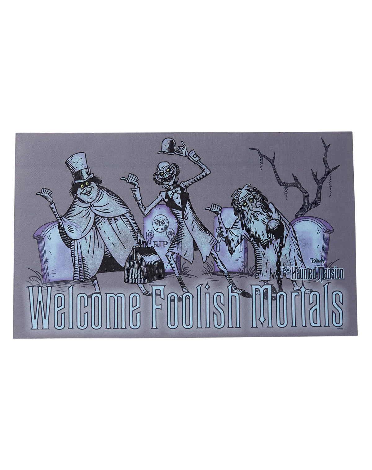 Spirit Halloween The Haunted Mansion Welcome Foolish Mortals Doormat | Officially Licensed | Halloween D  Cor | Disney