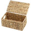 ORDELITE Water Hyacinth Wicker Storage Basket with Lid, Small