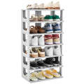 Trzz 7-Tier Small Shoe Rack For Entryway, Diy Small Shoe Organizer, Removable Partition Mini Shoe Shelf For Closet, Small Space