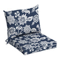Arden Selections Outdoor Dining Chair Cushion, 21 X 21, Rain-Proof, Fade Resistant 21 X 21, Sapphire Blue Ashland Jacobean