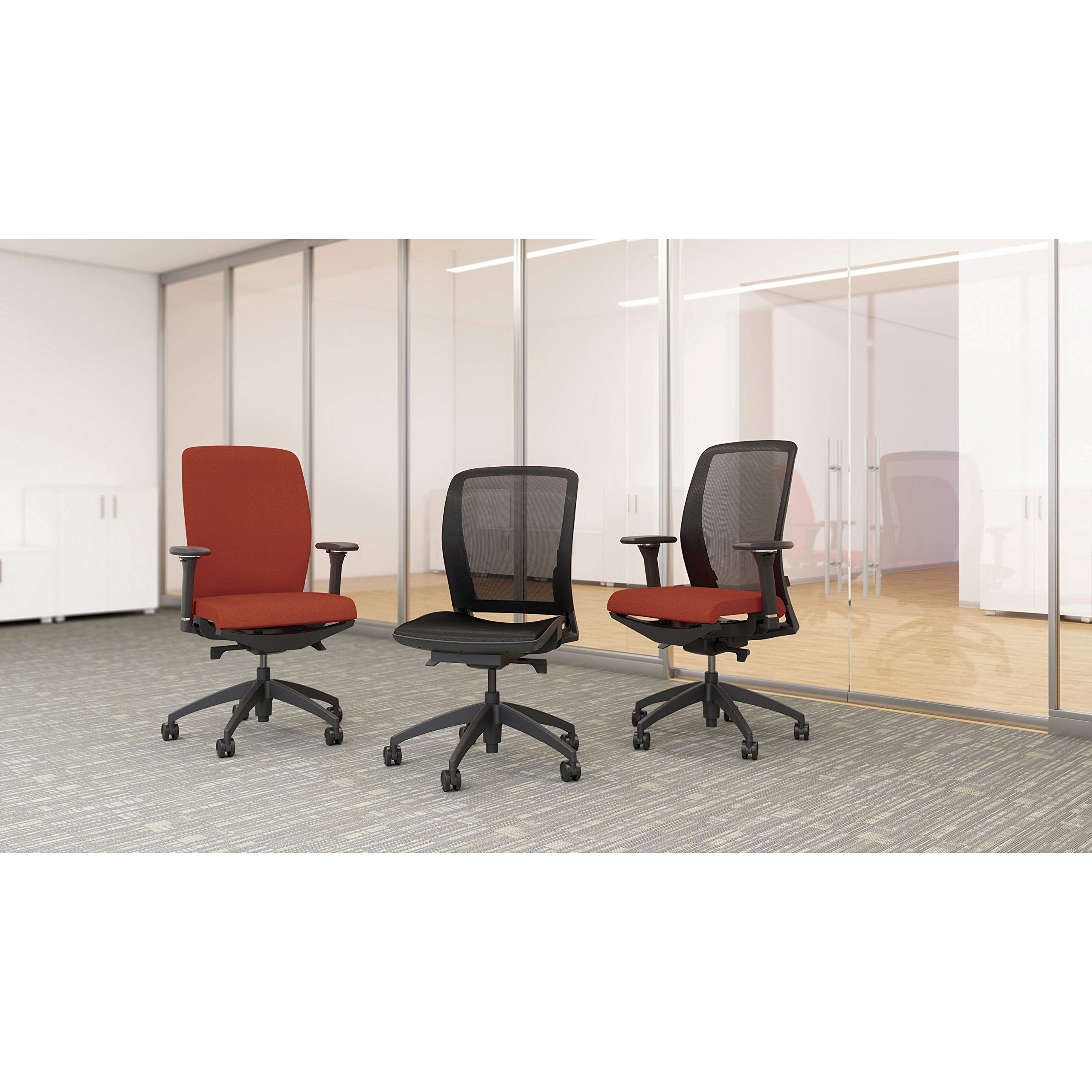 Lorell Mid-Back Chair With Mesh Seat & Back