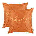 Calitime Fall Throw Pillow Covers Pack Of 2 Modern Shining & Dull Contrast Circles Rings Accent Geometric Cushion Cases Shells F