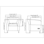 Lorell Fuze Modular Series Square Lounge Chair