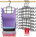 3Pcs Tank Top Hangers Space Saving Hanger Organizer Bra Hangers for Closet Organizer 360 Rotating Metal Closet Organizers and St