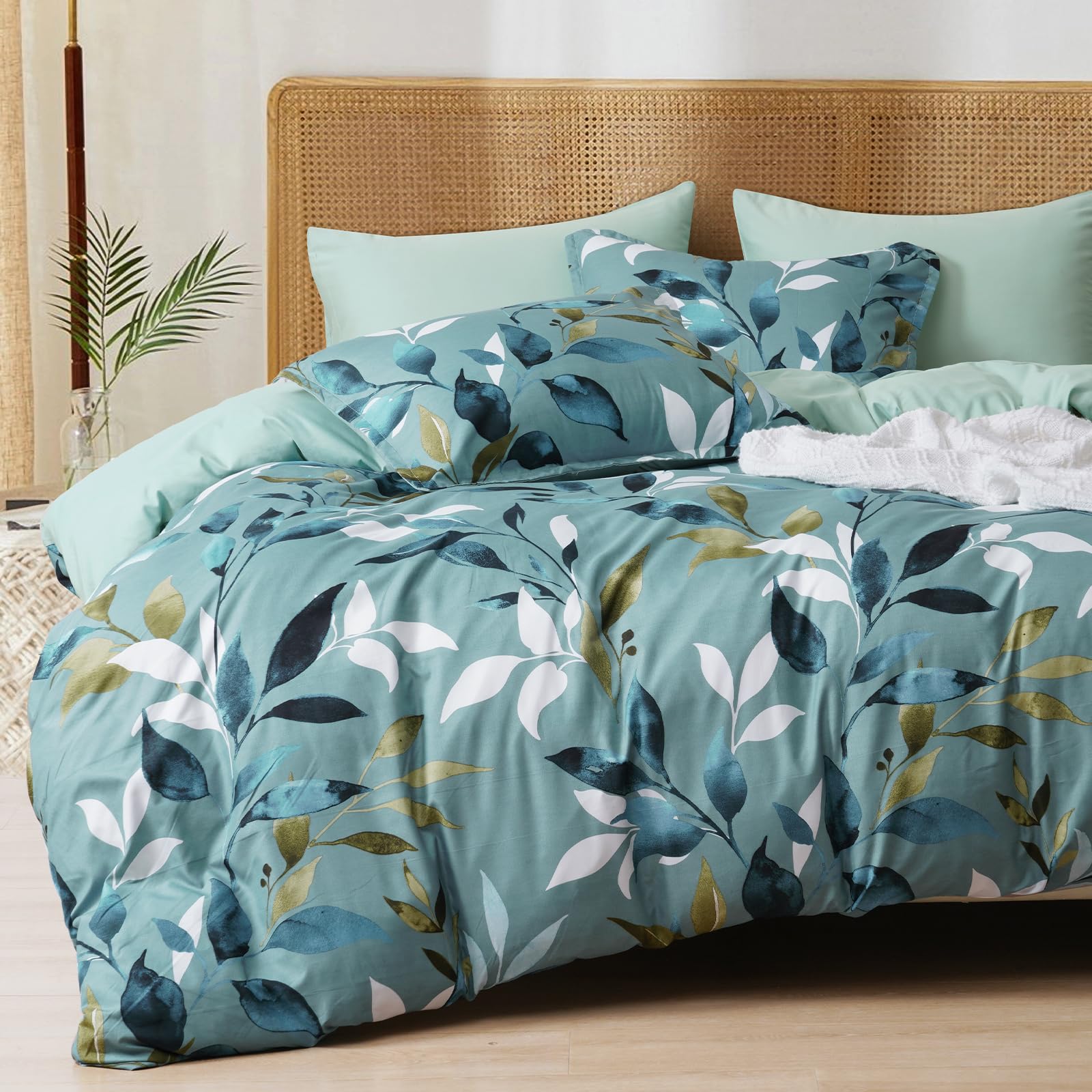 Phf Ultra Soft Floral Duvet Cover Twin Size, Printed Bedding Set 2 Pieces, Comfy Farmhouse Pattern Duvet Cover Set With 1 Pillow