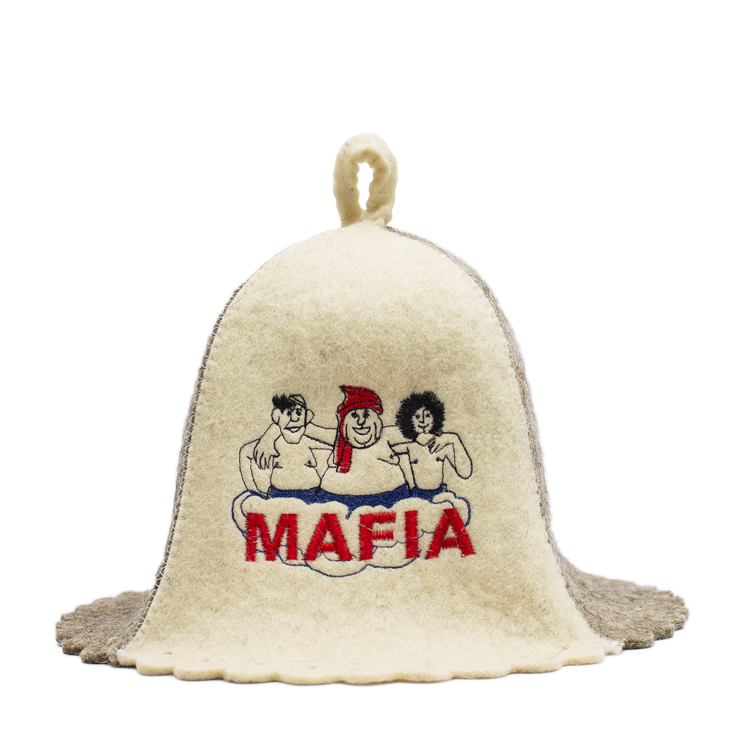 Shsh Trade Group Wool Sauna Hat Embroidery Mafia Banya Hat For Men - Finnish Sauna Hat Felt Mens Sauna Hat Wool Sauna Cap For Me