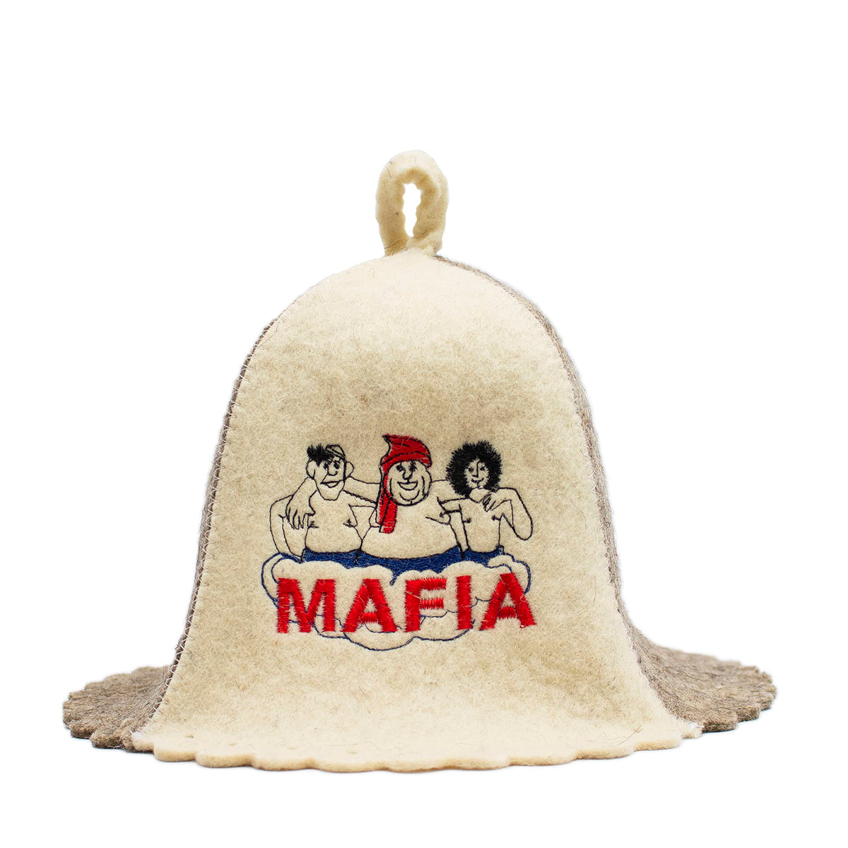 Shsh Trade Group Wool Sauna Hat Embroidery Mafia Banya Hat For Men - Finnish Sauna Hat Felt Mens Sauna Hat Wool Sauna Cap For Me