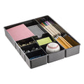 Officemate Deep Drawer Organizer Tray, 8 Compartments, 2 1/4'H X 15 1/8'W X 11 1/2'D, Black
