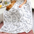 Sviuse Cat Blanket White Cats Pattern Throw Blankets Cat Gifts For Girls Women And Cat Lover Flannel Soft Cute Presents Blanket