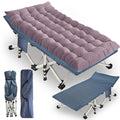 GETOVIN Camping Cot with Mattress Oversize Width XXL Folding Cot Heavy Duty Comfortable Cots for Sleeping Guest Bed with Carry B