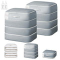 Easortm Comforter Storage Bag - 110L Large Capacity Blanket Storage Bags 2-Layer Ultra Space Saving Self Compression Organizer, 