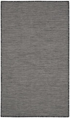 Nourison Positano Indoor/Outdoor Charcoal 3' X 5' Area Rug, Easy Cleaning, Non Shedding, Bed Room, Living Room, Dining Room, Backyard, Deck, Patio (3X5)