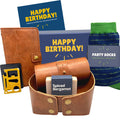 Happy Birthday Gift Box for Men, Unique Gifts for Him, Man Basket Set Ideas, Manly Presents for Dad, Husband, Brother, Son, Boyf