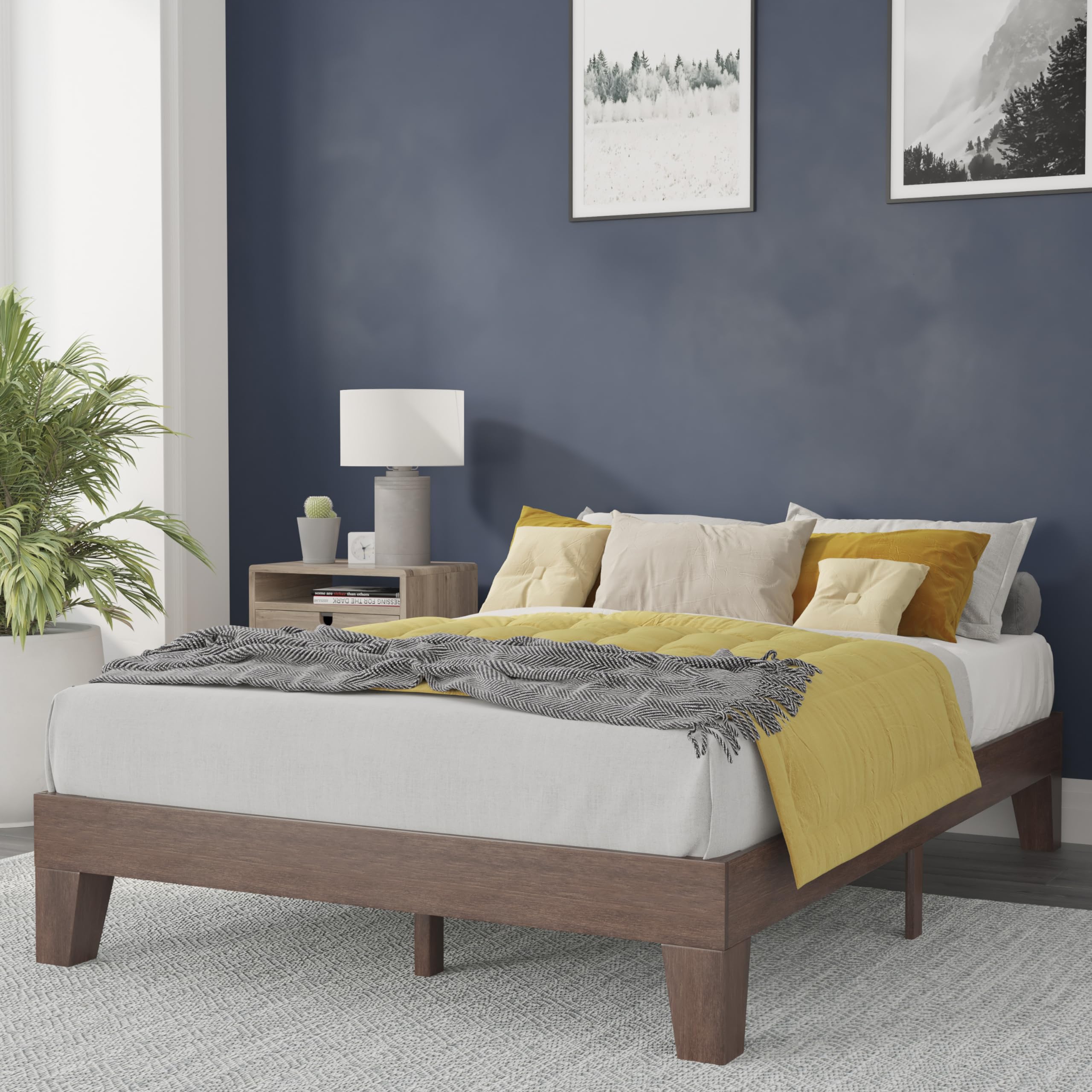 Flash Furniture Evelyn Wooden Platform Bed - Thumbnail 2