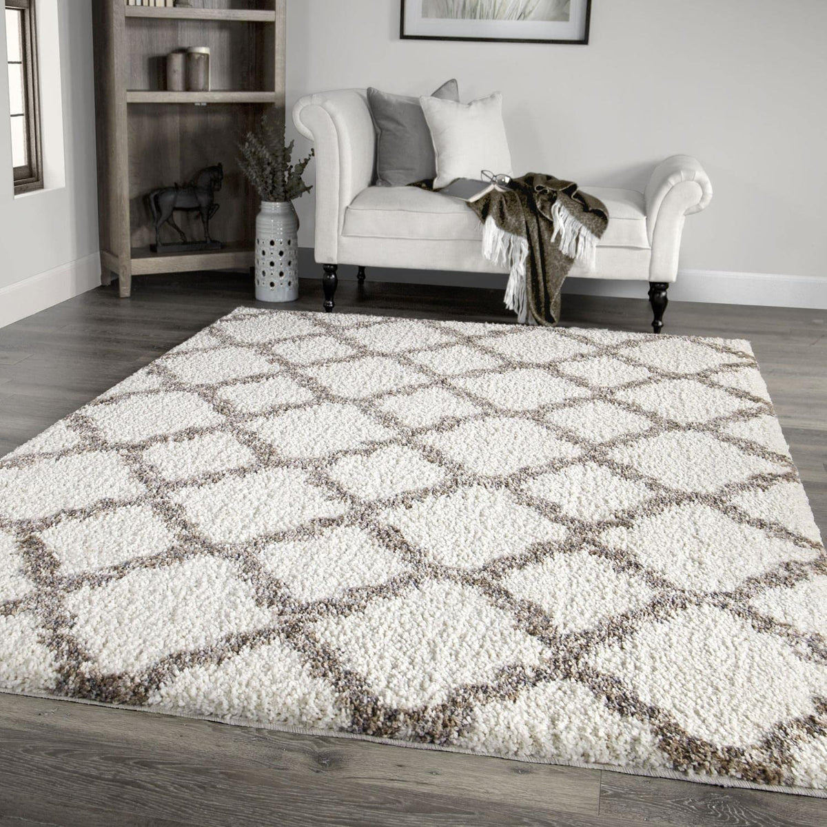 Orian Rugs Belmar White 7'10&quot;X10'10&quot;