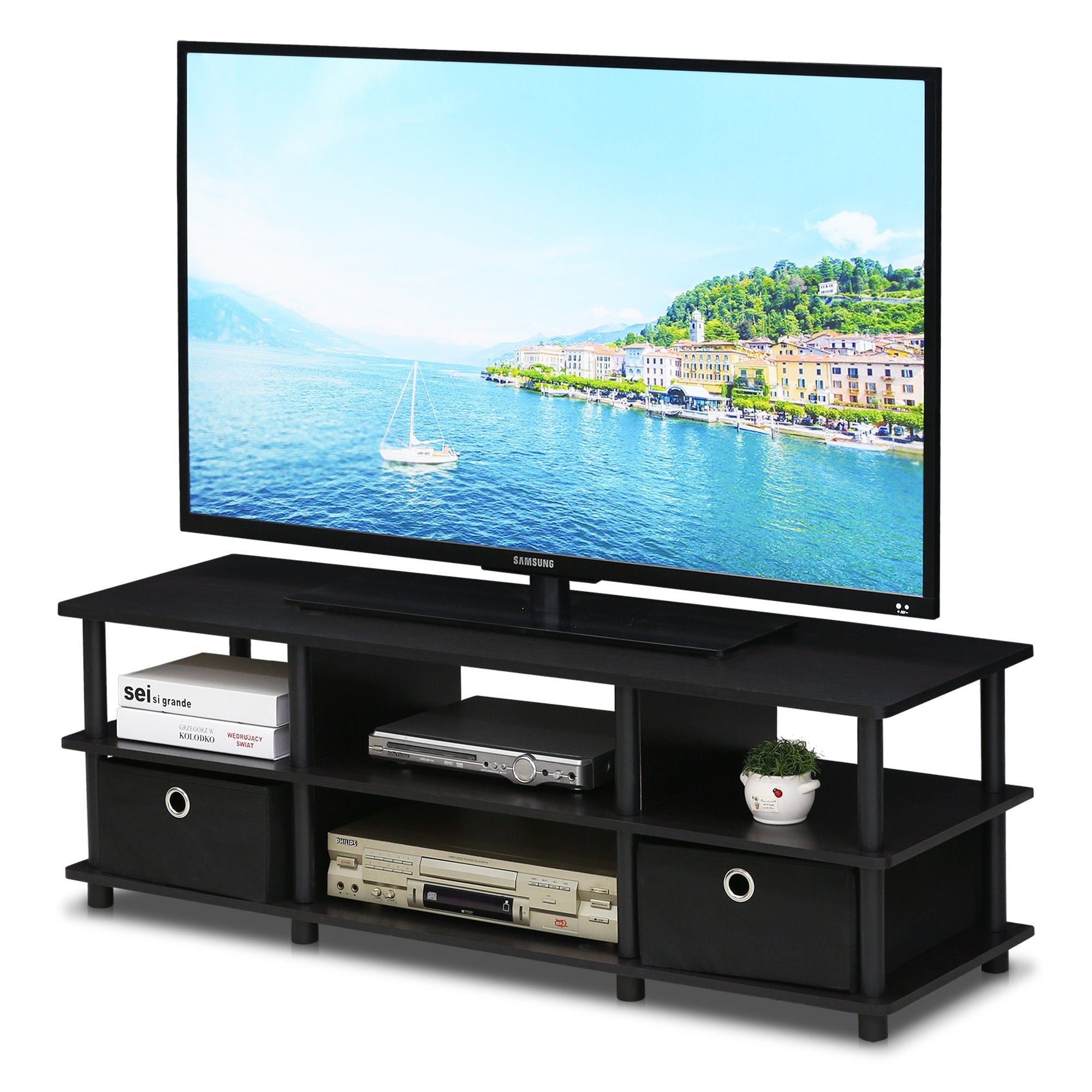 FURINNO Econ TV Entertainment Center, Espresso