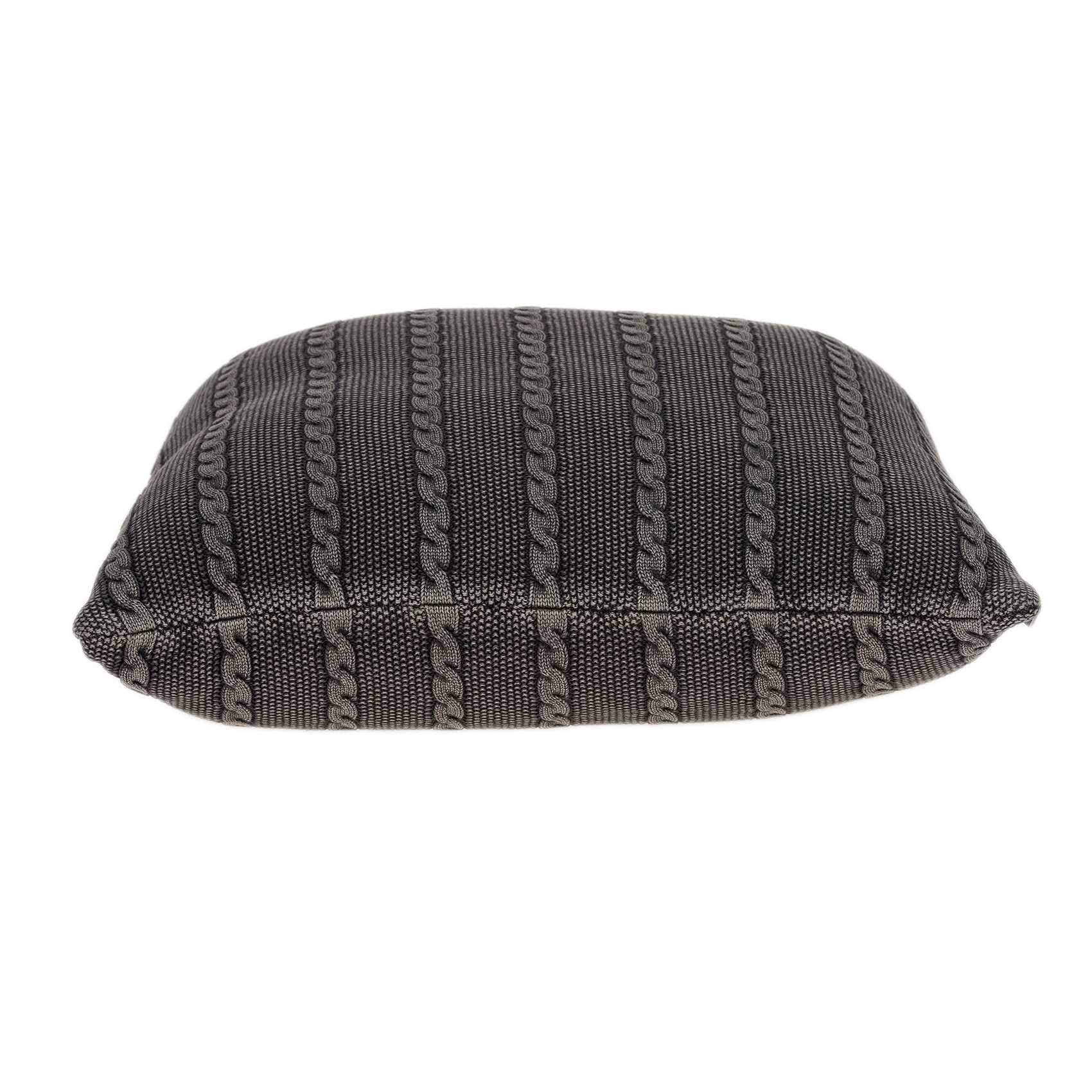 HomeRoots 100% Cotton Parkland Collection Chico Transitional Charcoal Pillow Cover with Down Insert